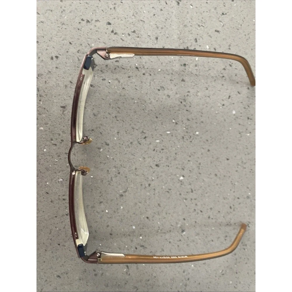 Menizzi Eyeglasses Frames ONLY M1019 C0 43-17-130 Brown Bronze half rim rectangl